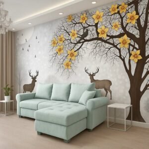 4-Seater Sage Green Corner Sofa